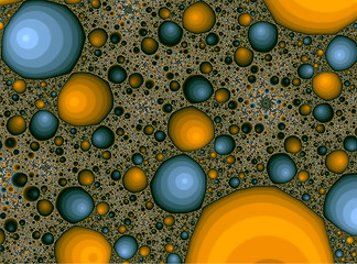 Image showing Abstract of yellow and blue