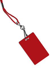 Image showing Blank red badge with copy space (+ clipping path)