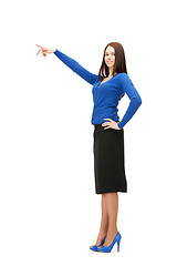 Image showing businesswoman pointing her finger