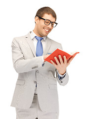 Image showing happy man with book