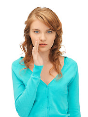 Image showing teenage girl whispering gossip