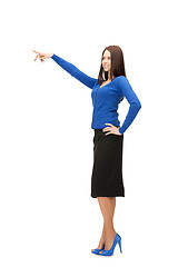 Image showing businesswoman pointing her finger