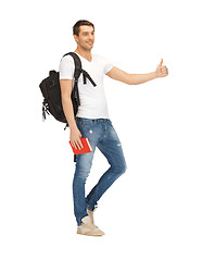 Image showing travelling student