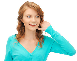 Image showing teenage girl listening gossip