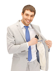 Image showing businessman with credit card