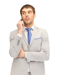 Image showing handsome man with cell phone