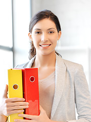 Image showing woman with folder