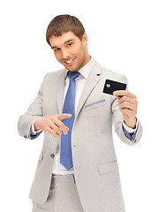 Image showing businessman with credit card