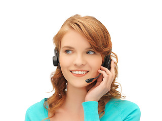 Image showing friendly female helpline operator