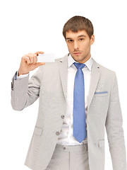 Image showing businessman with business card