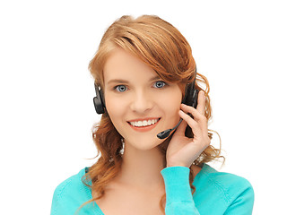 Image showing friendly female helpline operator