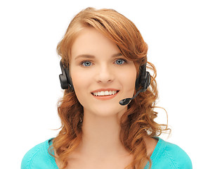 Image showing friendly female helpline operator