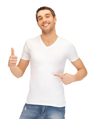 Image showing handsome man in white shirt