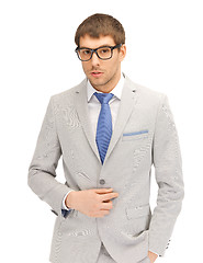 Image showing calm businessman in spectacles