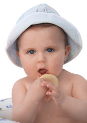 Image showing Baby Taking A Bath