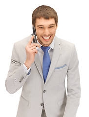 Image showing handsome man with cell phone