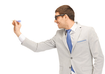 Image showing businessman with dart