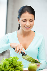 Image showing beautiful woman in the kitchen