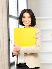 Image showing woman with folder