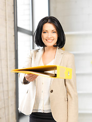 Image showing woman with folder