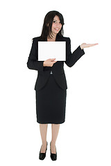 Image showing Woman marketing a product