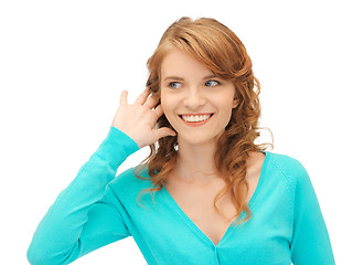 Image showing teenage girl listening gossip