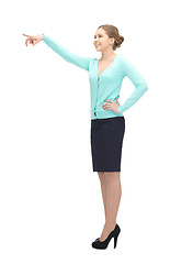 Image showing businesswoman pointing her finger