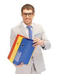 Image showing man with folders