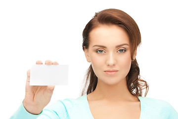 Image showing woman with business card