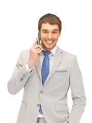 Image showing handsome man with cell phone