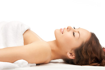 Image showing beautiful woman in spa salon