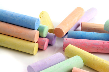 Image showing Loads of colored chalks