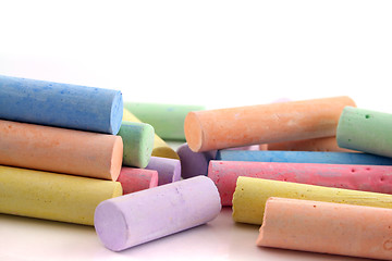 Image showing Loads of colored chalks 2