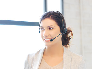 Image showing friendly female helpline operator