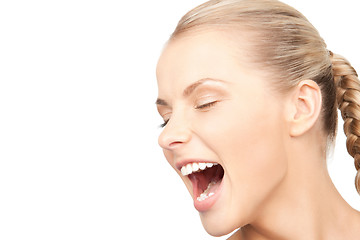 Image showing screaming woman