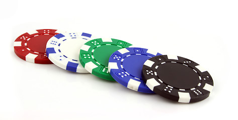 Image showing Poker Chips on an isolated background