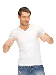 Image showing handsome man in white shirt