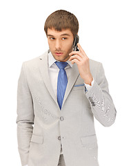 Image showing handsome man with cell phone