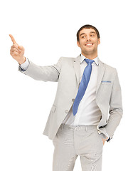 Image showing businessman pointing his finger