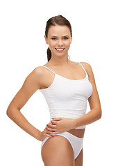 Image showing beautiful woman in cotton undrewear