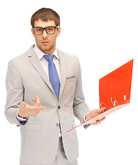 Image showing man with folders