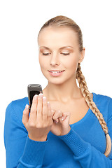 Image showing businesswoman with cell phone