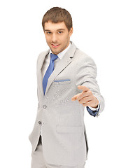 Image showing businessman pointing his finger