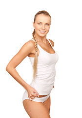 Image showing beautiful woman in cotton undrewear