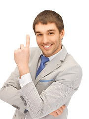 Image showing businessman pointing his finger