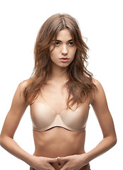 Image showing beautiful woman in bra