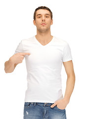 Image showing handsome man in white shirt