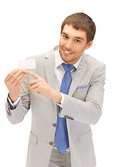 Image showing businessman with business card