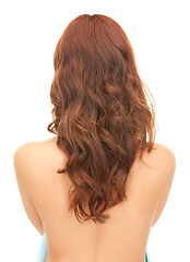 Image showing woman with long hair from the back