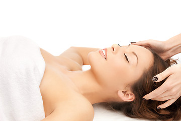 Image showing beautiful woman in massage salon